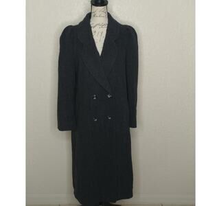 Freddi-Gail Wool Blend Vintage 80s 90s Union Made ILGWU Long Coat Gray